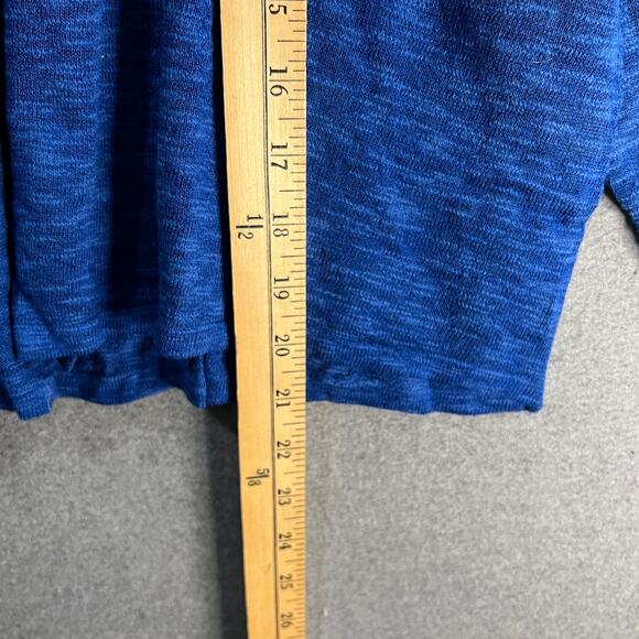 Joan Rivers Women's Cardigan Cotton Blend Slub Cardigan Blue X-Large - Picture 7 of 11